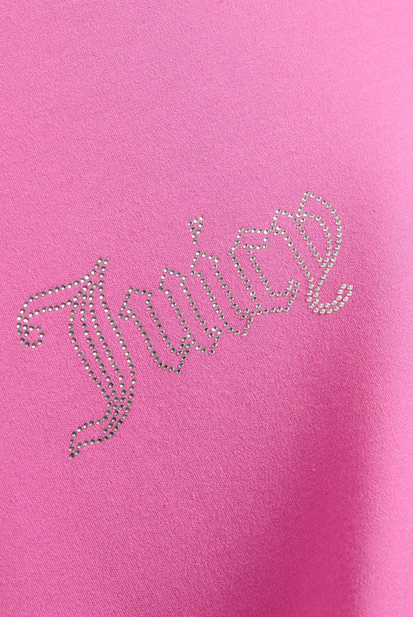 SUPER PINK RAGLAN DIAMANTE BABY TEE