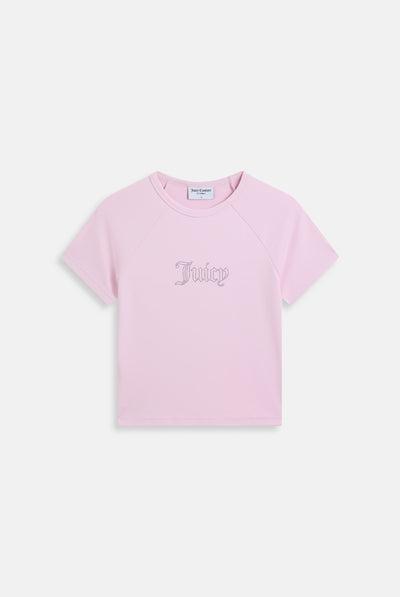 CHERRY BLOSSOM RAGLAN DIAMANTE BABY TEE