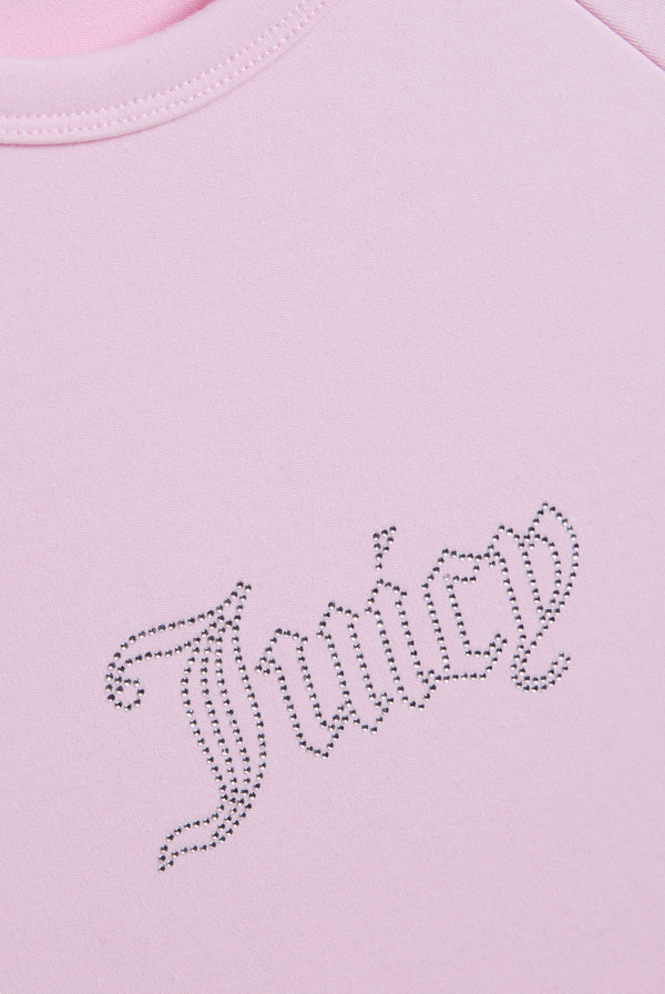 CHERRY BLOSSOM RAGLAN DIAMANTE BABY TEE