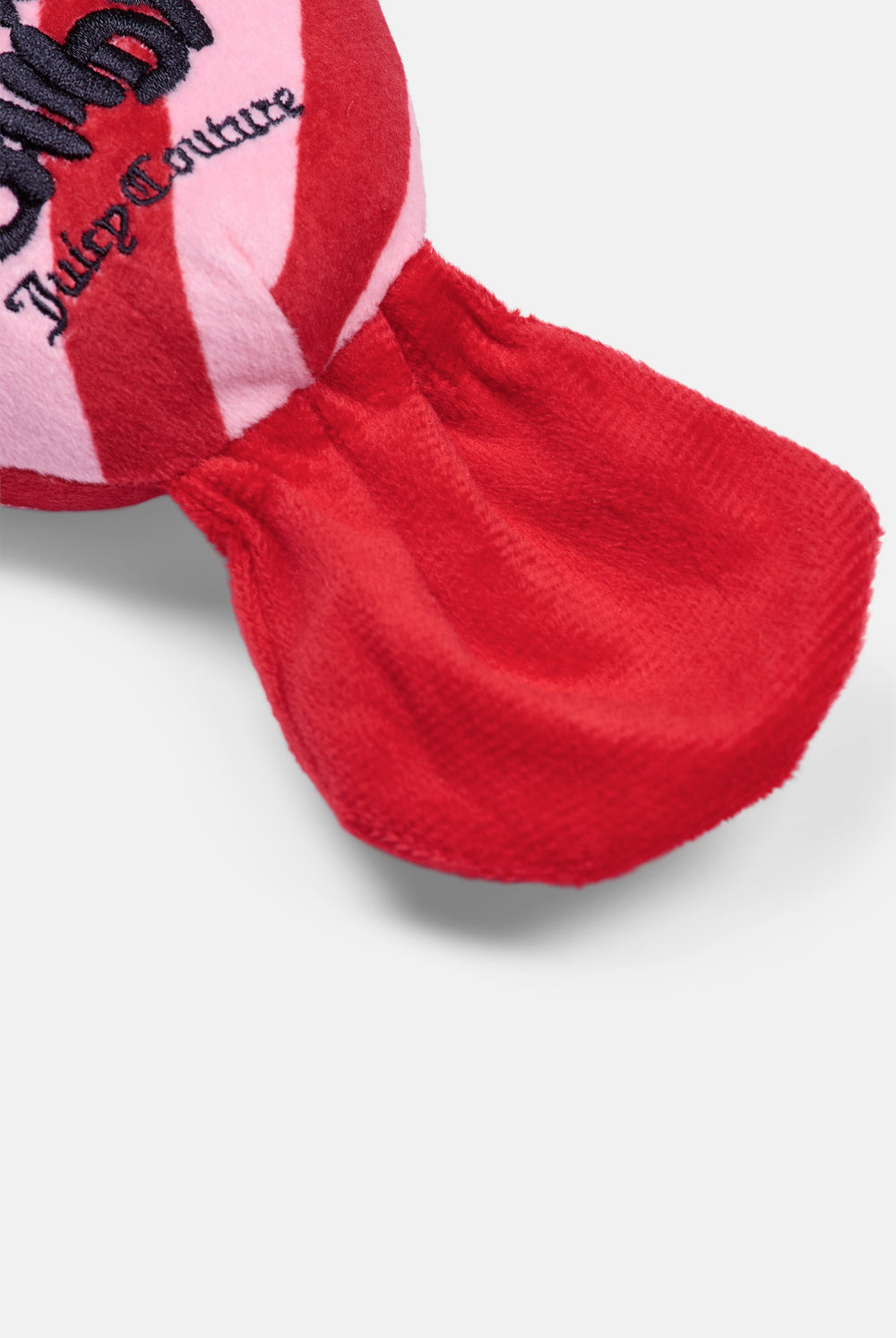 Displays the Red/Pink 'Juicy' branded Candy Pet Toy featuring the juicy branding 
