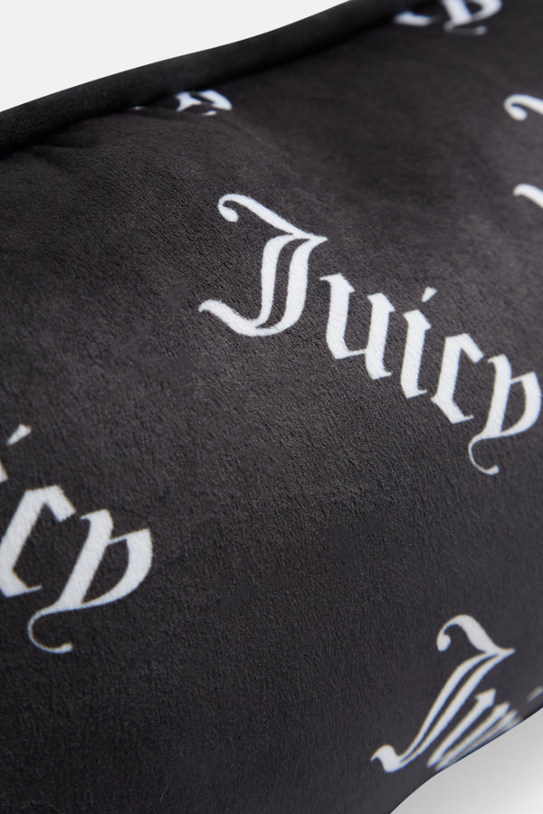 BLACK MEDIUM JUICY  ALL OVER LOGO PET BED