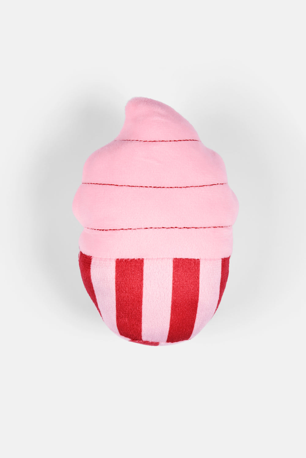 Displays the Red/Pink 'Juicy' branded Cupcake Pet Toy