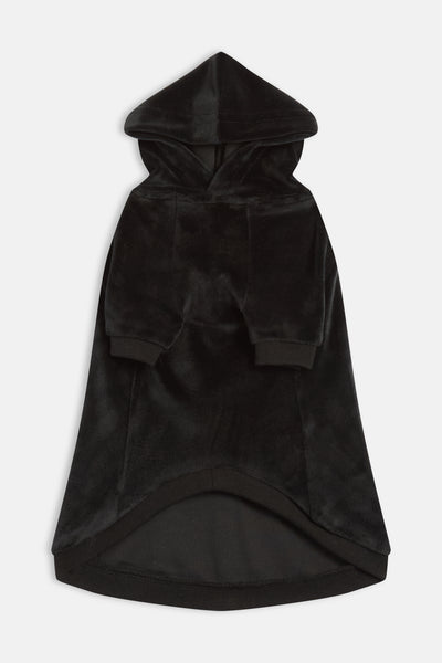 BLACK GLITTER LOGO JUICY PET HOODIE