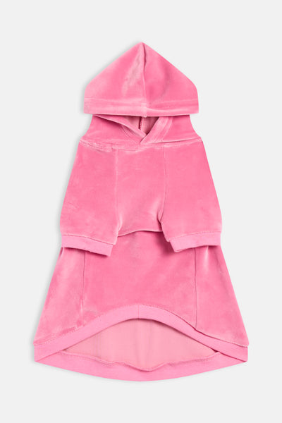 BEGONIA PINK GLITTER LOGO JUICY PET HOODIE