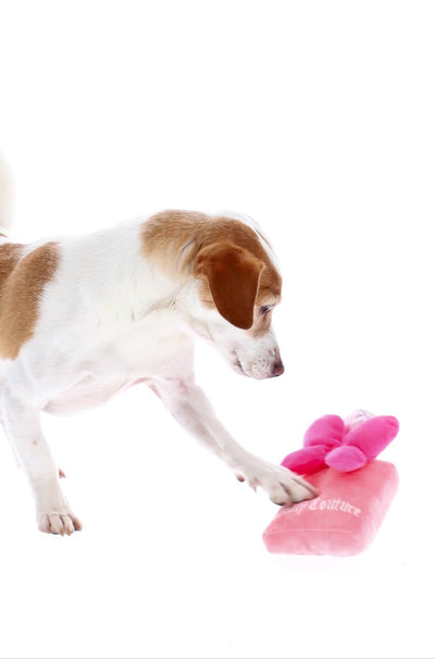 PINK PERFUME SQUEAKY SOFT PET TOY