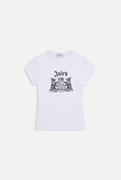 WHITE DOG CREST GRAPHIC TEE
