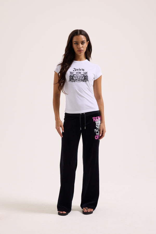 WHITE DOG CREST GRAPHIC TEE