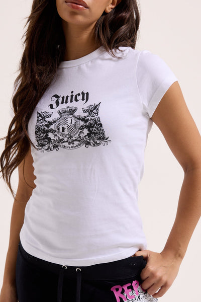 WHITE DOG CREST GRAPHIC TEE