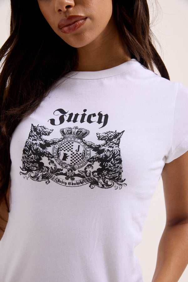 WHITE DOG CREST GRAPHIC TEE