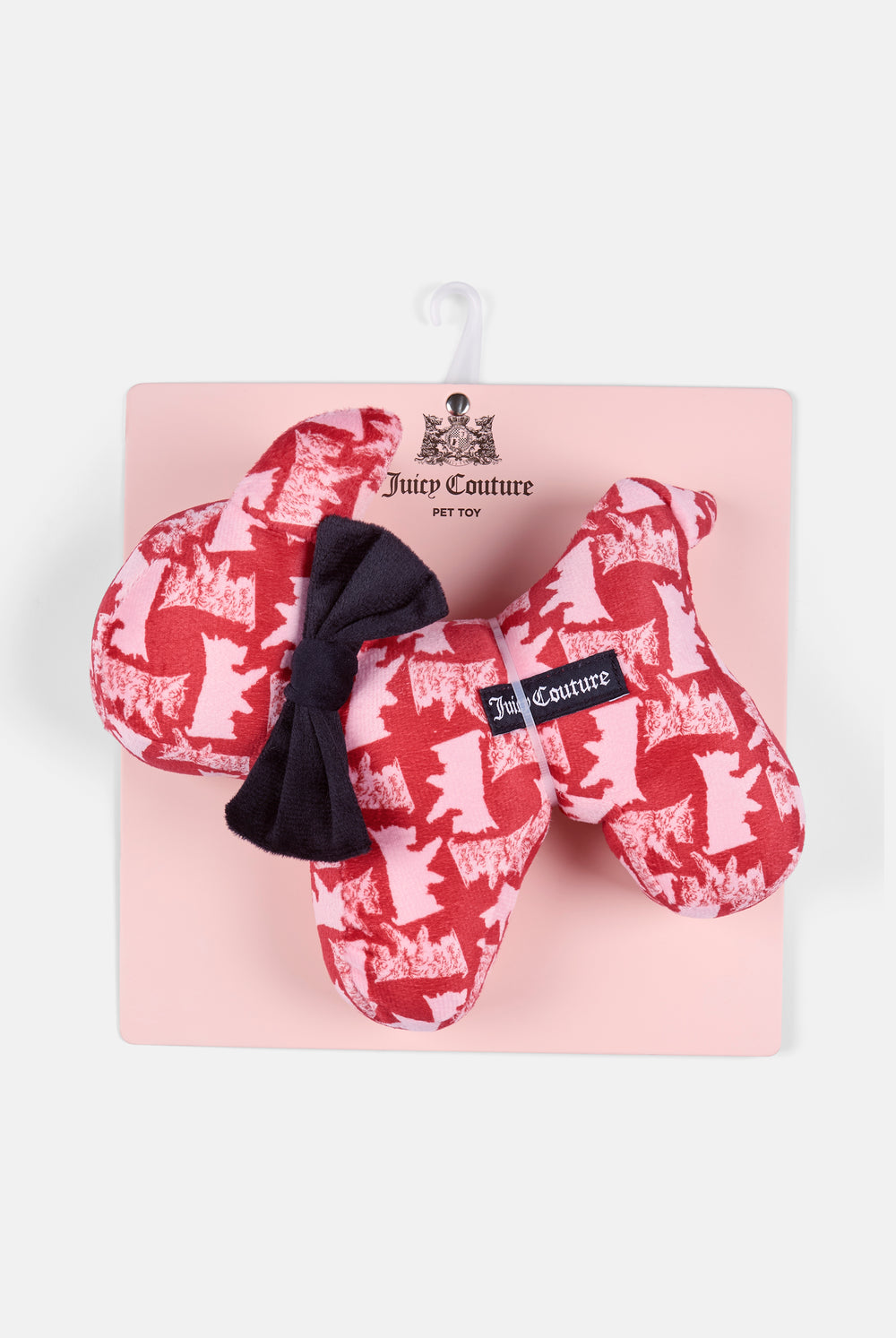 Displays the Red/Pink 'Juicy' branded Dog Pet Toy