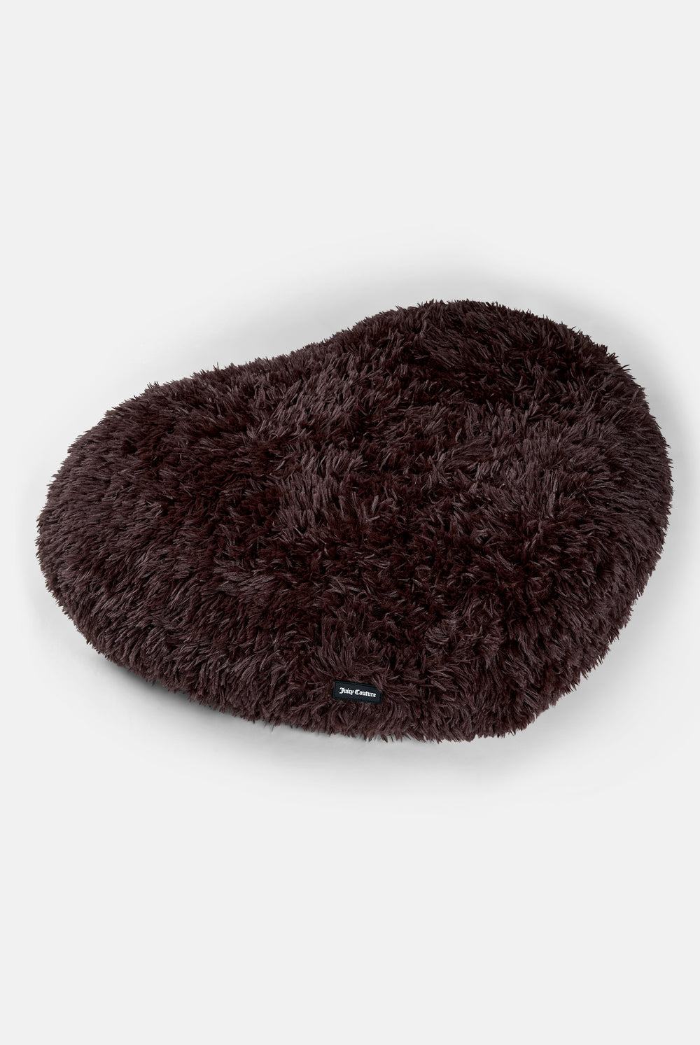 Displays the Java 'juicy' branded Fluffy Heart Pet Bed