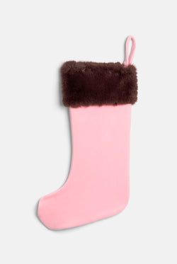 Displays the Juicy branded Heiress Velour Stocking