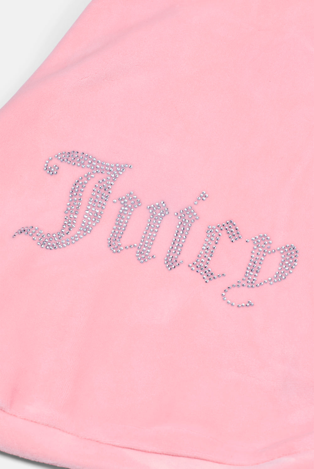 Displays the Juicy Pink 'Juicy' branded Gothic Diamante Pet Hoodie featuring the juicy branding details 