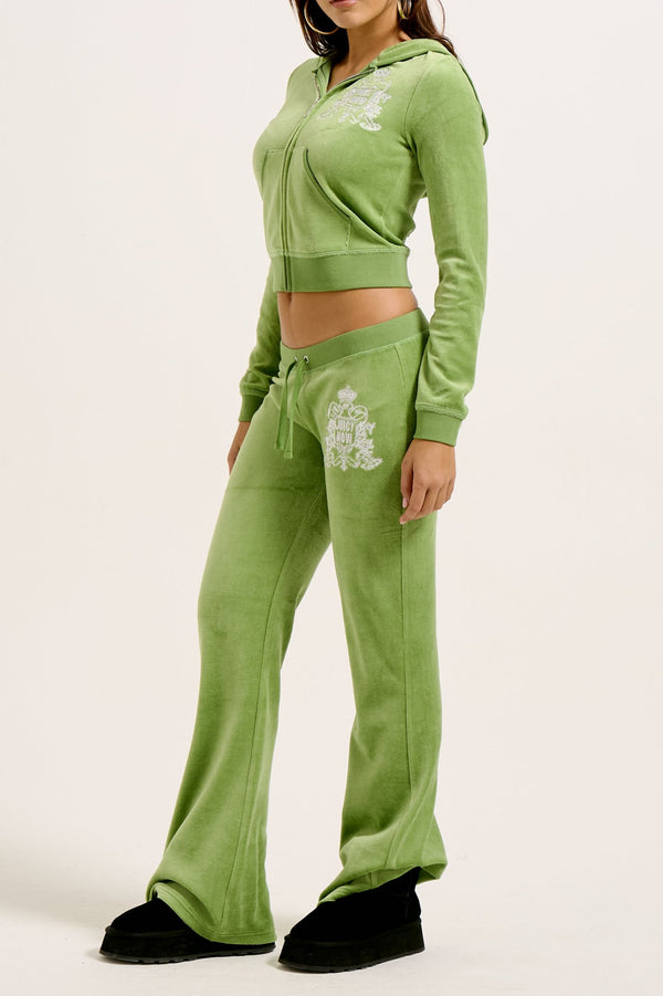 PIQUANT GREEN ULTRA LOW JUICY NOW BAMBOO VELOUR HERITAGE BOTTOMS