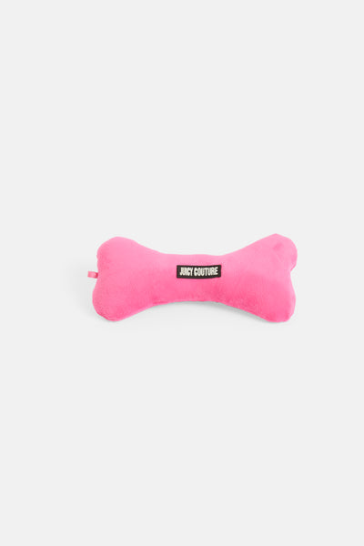 PINK GLO SQUEAKY BONE PET TOY