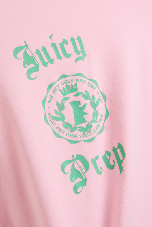 JUICY PINK PREP TEE AND SHORT PYJAMA SET