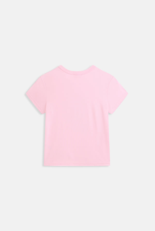 JUICY PINK PREP TEE AND SHORT PYJAMA SET