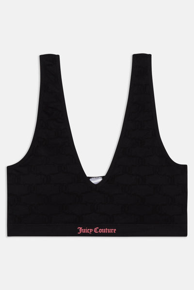 Juicy Couture Green Sports Bra With Rhinestones And Padded Size