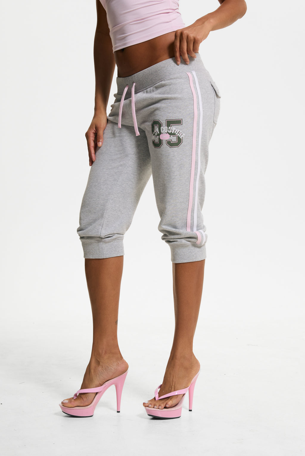 Silver Marl Juicy Sport 95 Cuff Capris