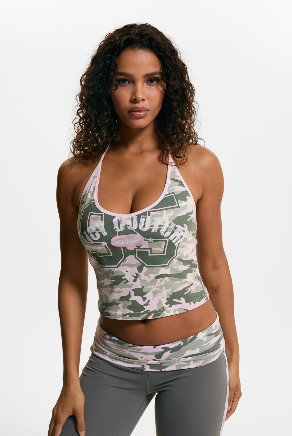 Pink Camo Halter Neck Vest
