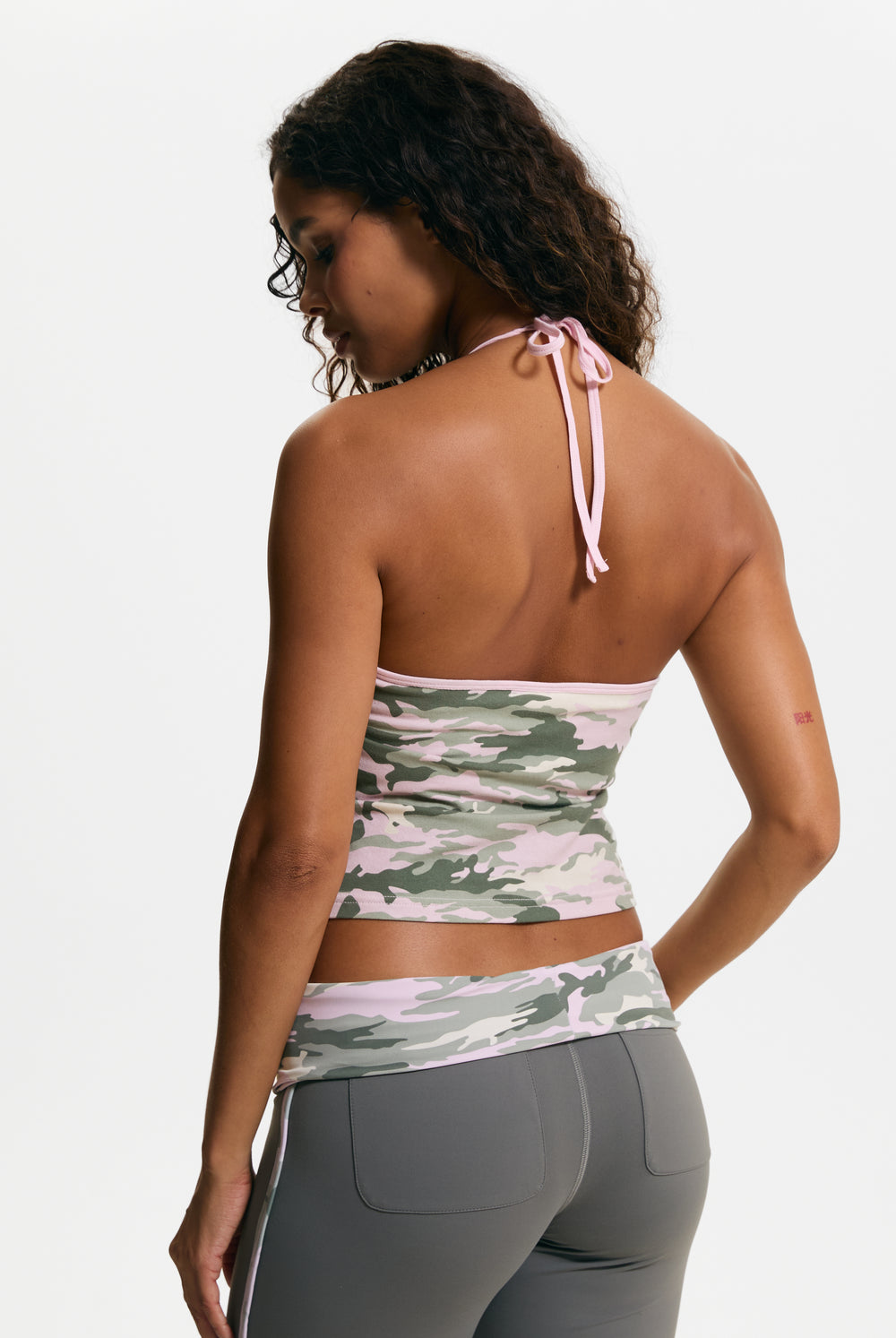 Pink Camo Halter Neck Vest