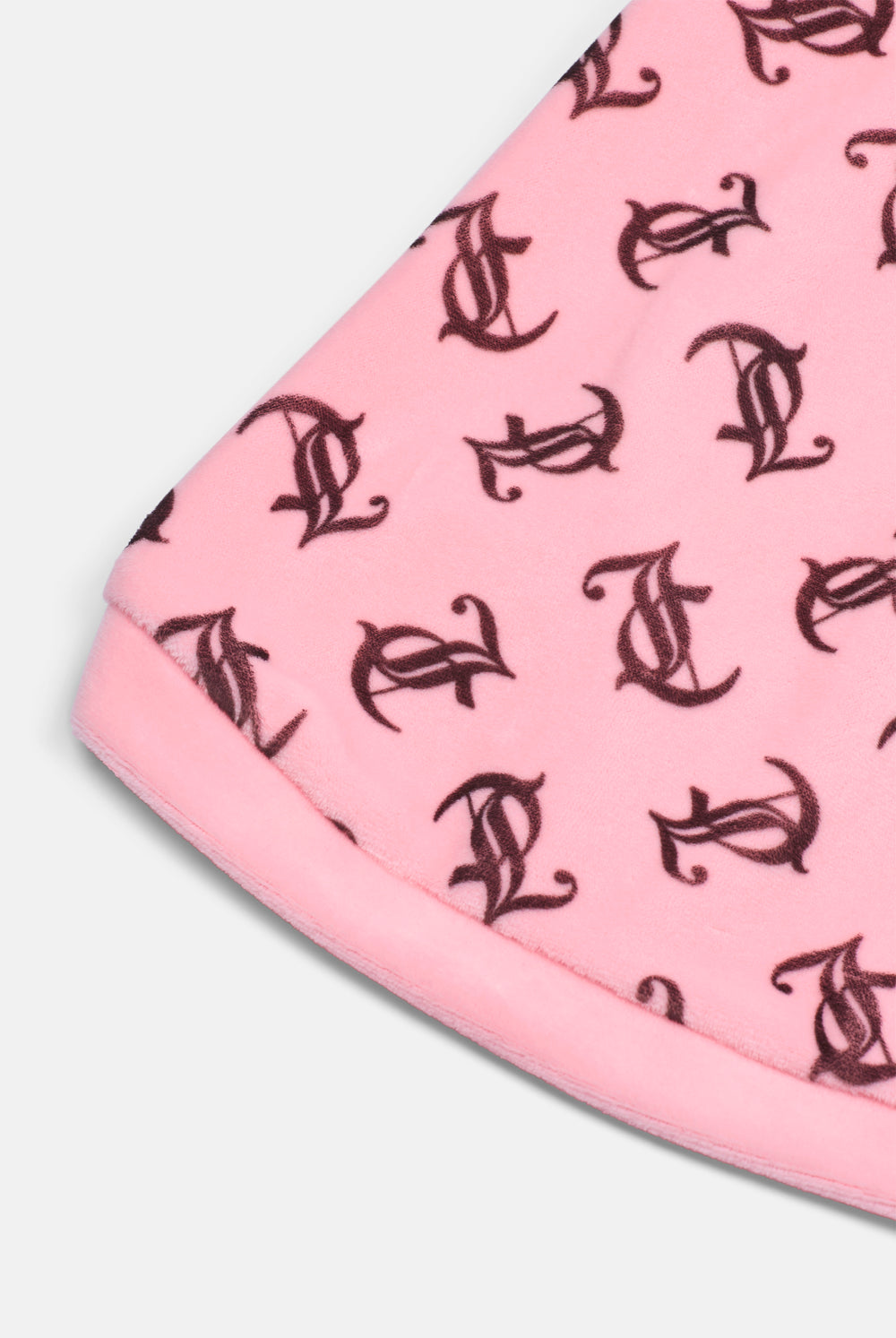 Displays the Juicy Pink 'Juicy' branded Pet Sweater featuring the details 