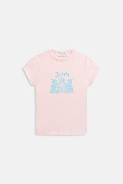 CHERRY BLOSSOM DOG CREST GRAPHIC TEE