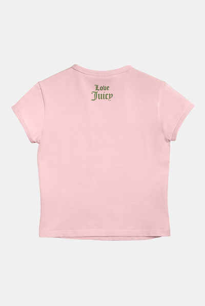 THE ICONS | JUICY PINK  'JUICY GIRL FOREVER' BABY TEE