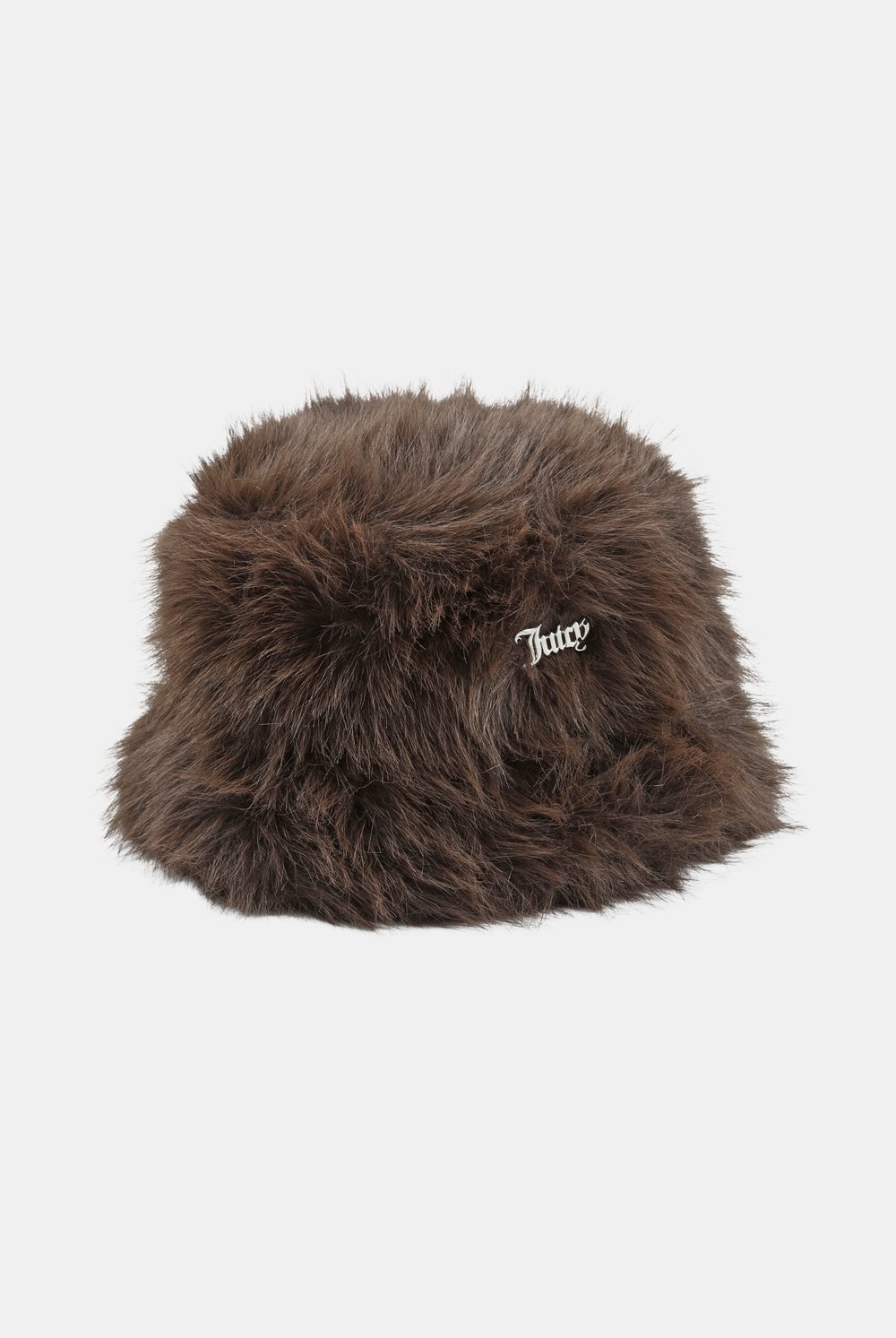 Displays the Java 'juicy' branded Plaque Fur Bucket Hat