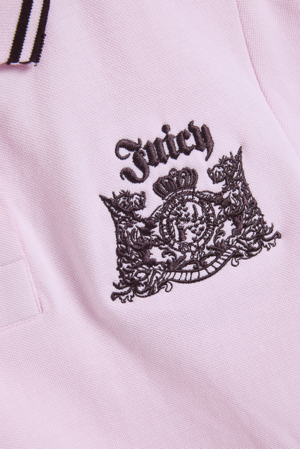 CHERRY BLOSSOM JUICY PUFF SLEEVE POLO TOP