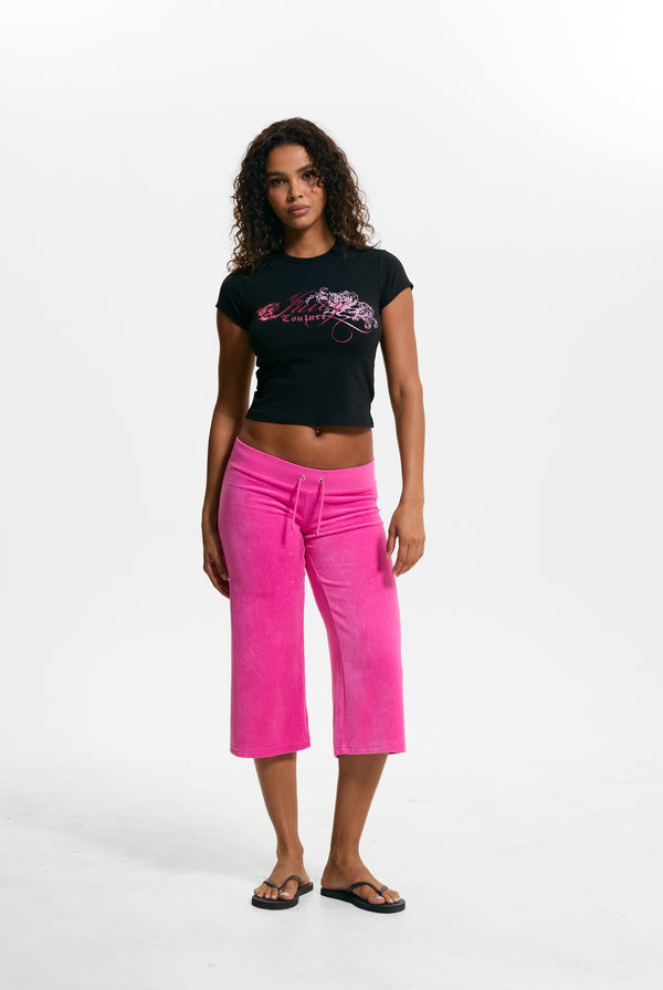 NOSTALGIA PINK OG STRAIGHT POCKETED CAPRI PANTS