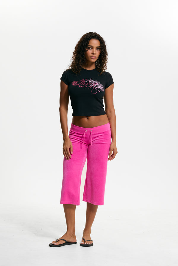NOSTALGIA PINK OG STRAIGHT POCKETED CAPRI PANTS