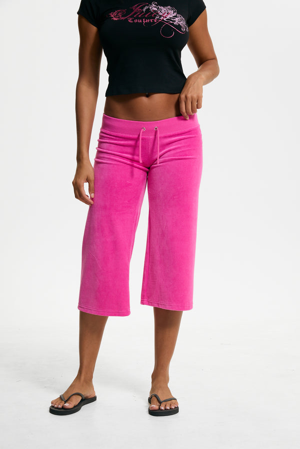 NOSTALGIA PINK OG STRAIGHT POCKETED CAPRI PANTS