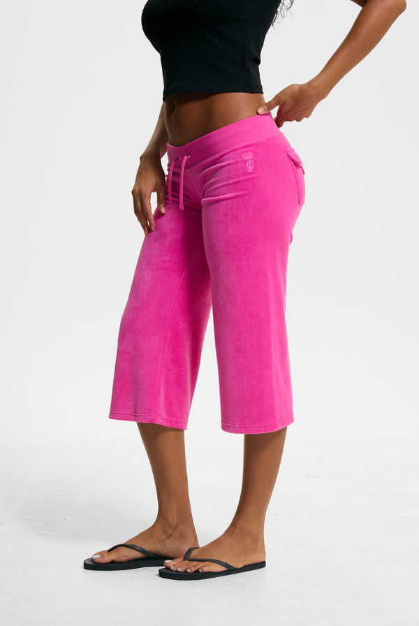 NOSTALGIA PINK OG STRAIGHT POCKETED CAPRI PANTS