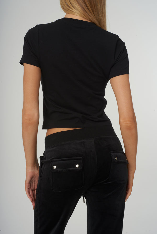BLACK RODEO DIAMANTE FITTED T-SHIRT