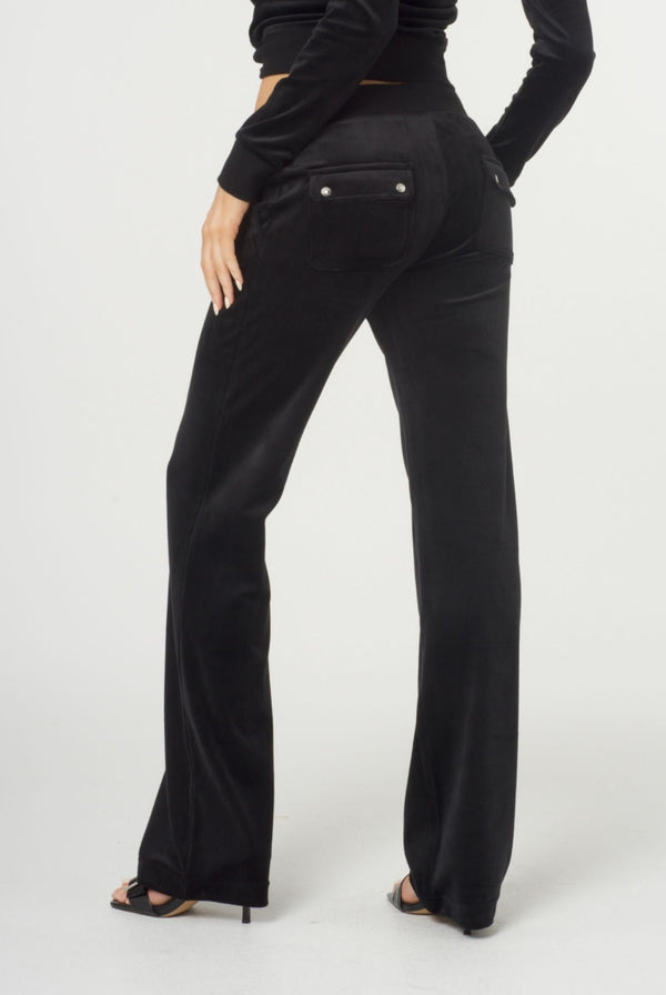 BLACK CLASSIC VELOUR DEL RAY POCKETED BOTTOMS