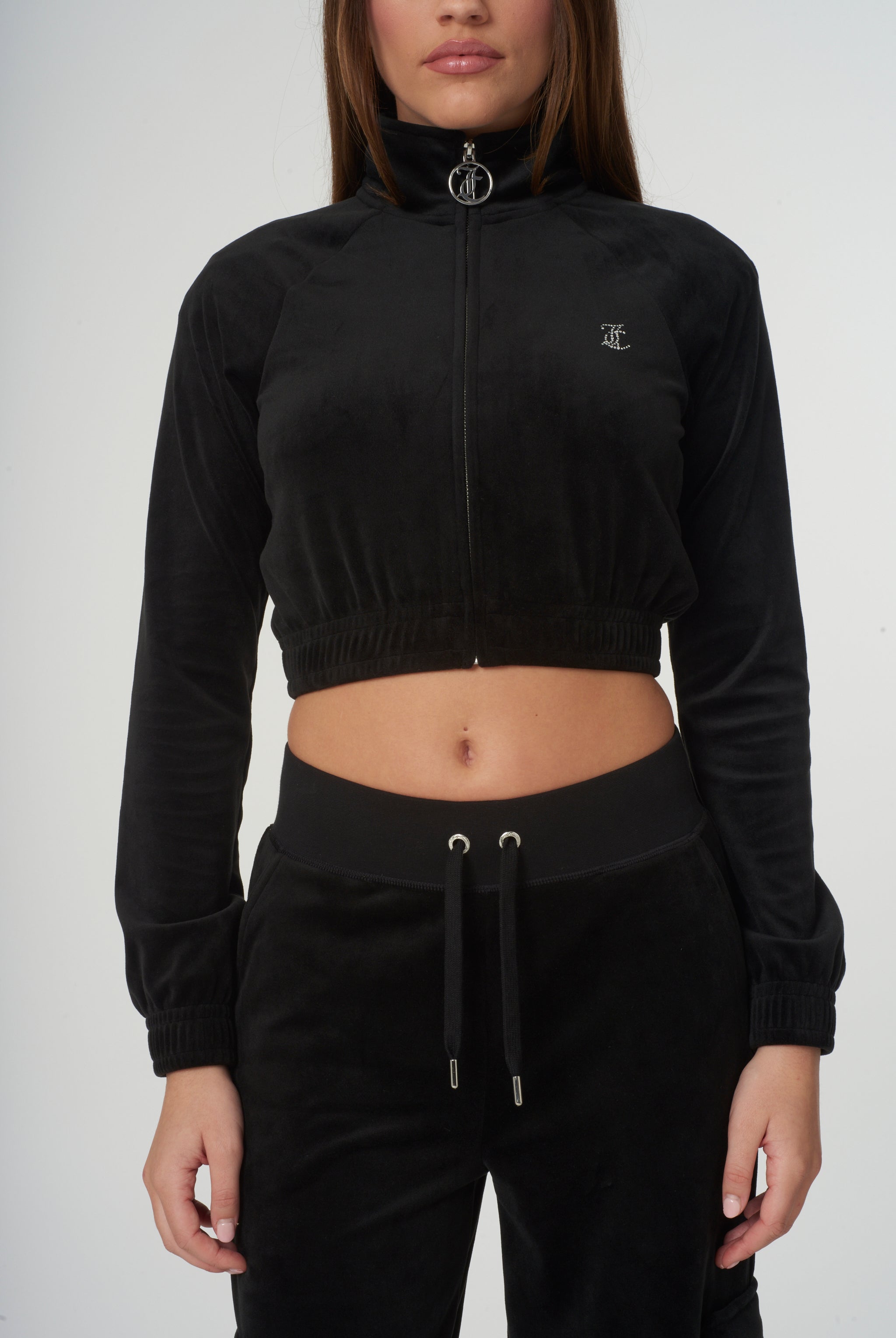 Cropped track top best sale