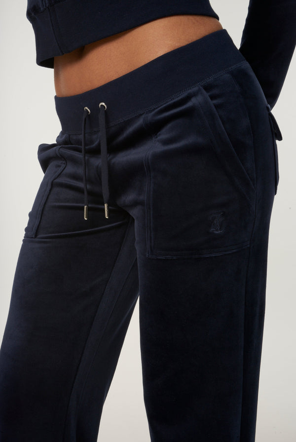 BLACK CLASSIC VELOUR CUFFED JOGGER – Juicy Couture UK