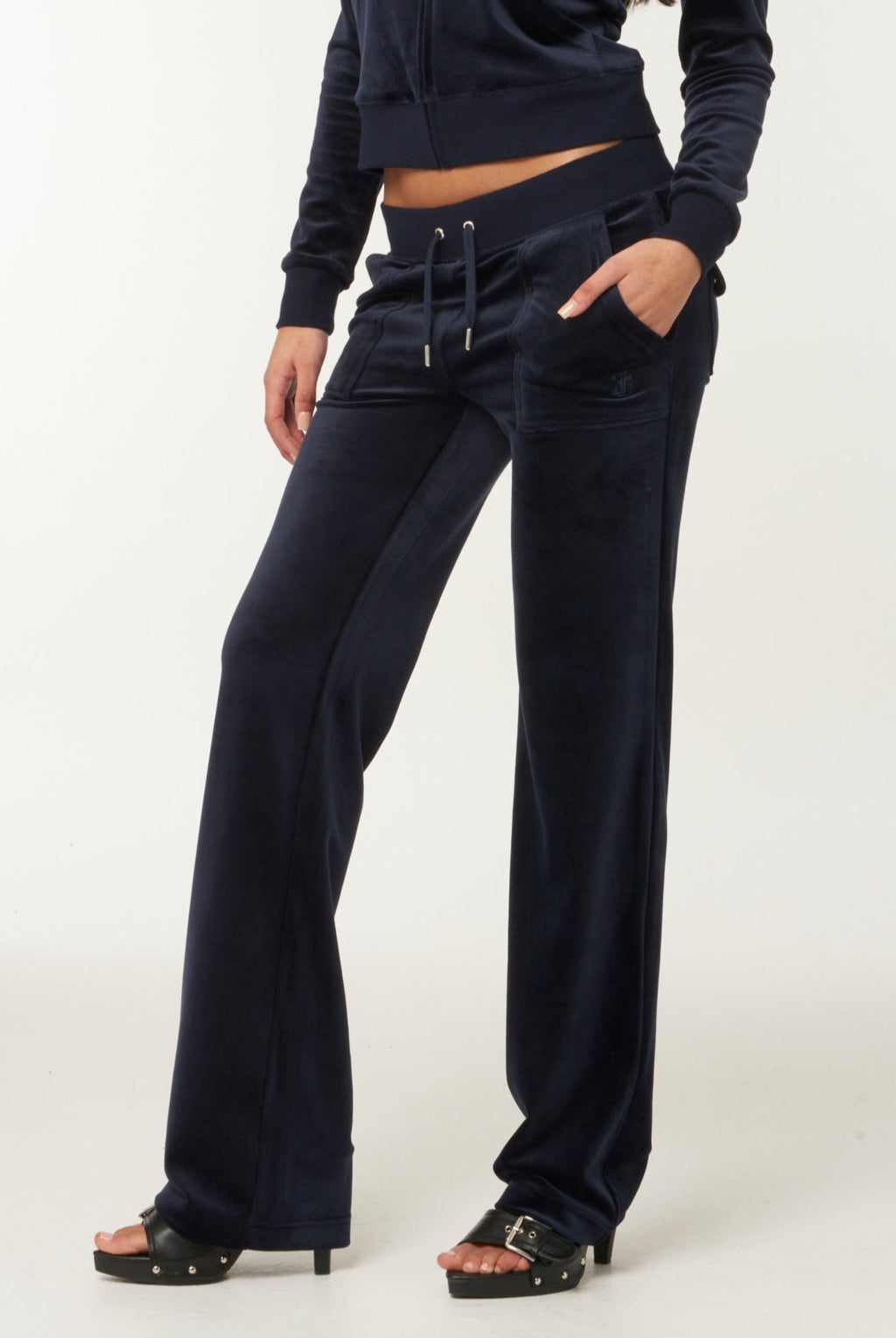 NIGHT SKY BLUE CLASSIC VELOUR DEL RAY POCKETED BOTTOMS