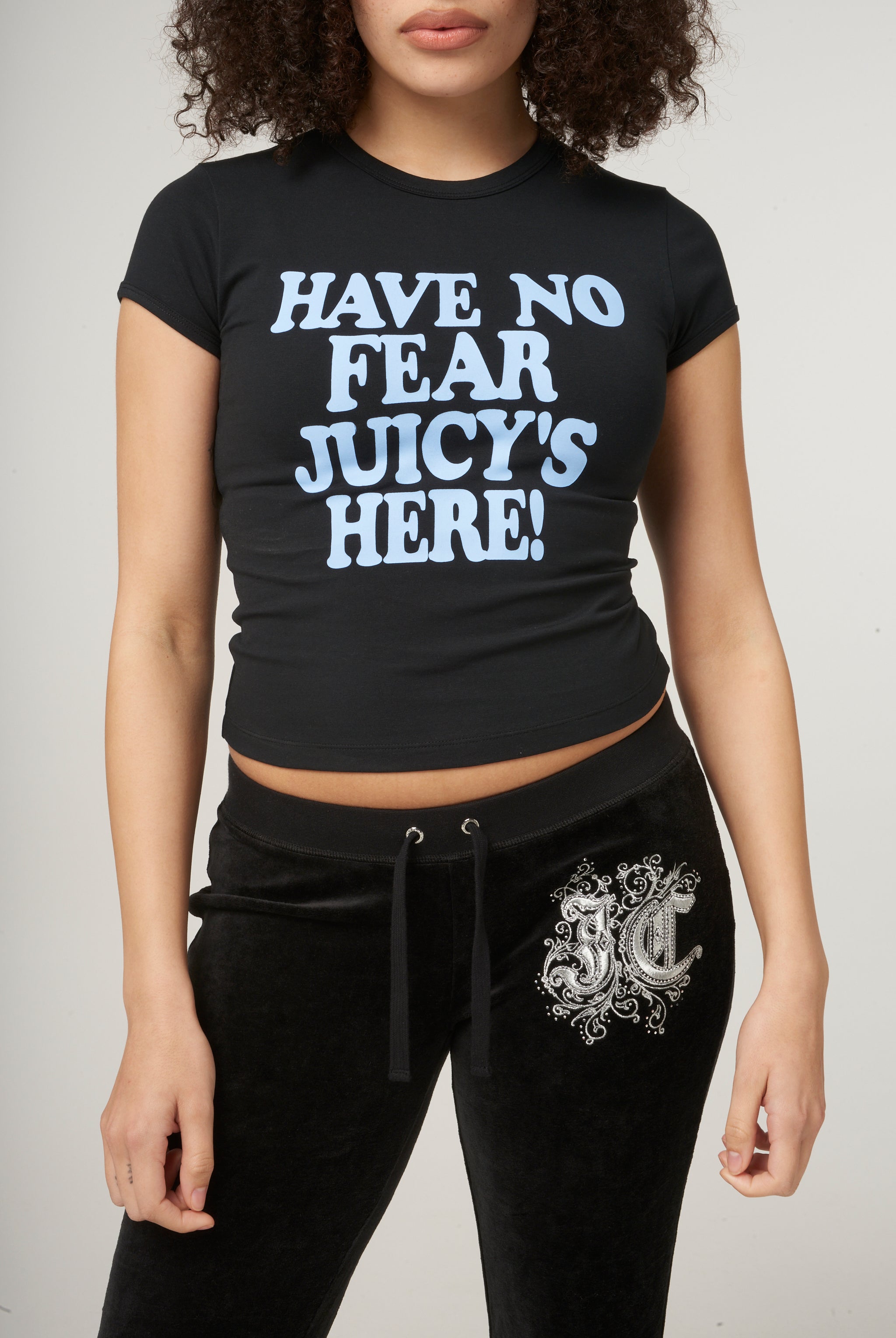 THE ICONS BLACK HAVE NO FEAR BABY TEE Juicy Couture UK