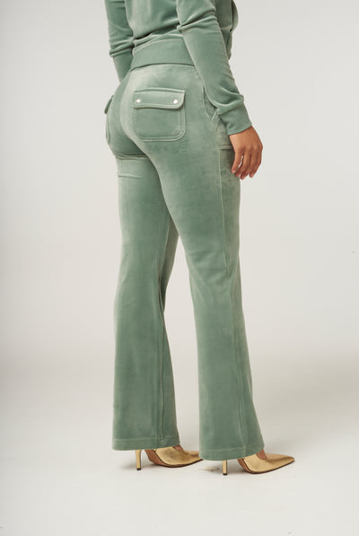 CHINOIS GREEN CLASSIC VELOUR DEL RAY POCKETED BOTTOMS
