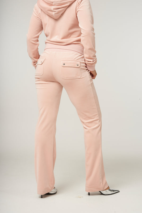 PALE PINK CLASSIC VELOUR DEL RAY POCKETED BOTTOMS