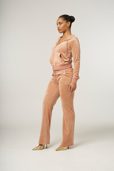 CAFE AU LAIT & GOLD CLASSIC VELOUR DEL RAY POCKETED BOTTOMS
