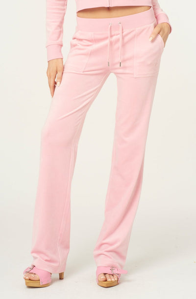 JUICY PINK CLASSIC VELOUR DEL RAY POCKETED BOTTOMS