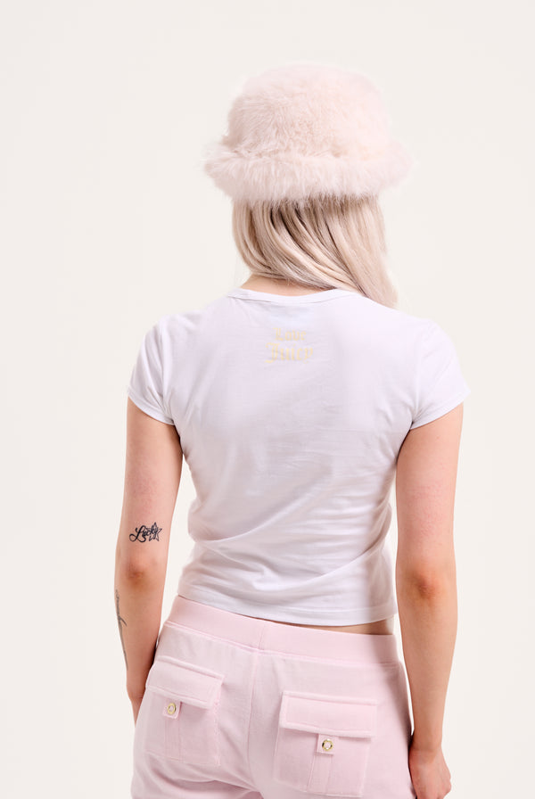 WHITE KEEP ME SWEET T-SHIRT