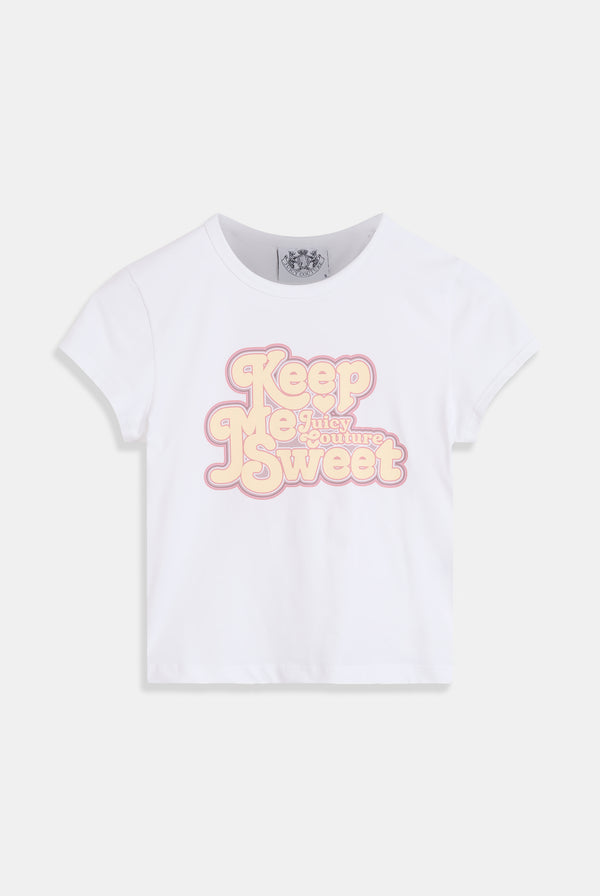 WHITE KEEP ME SWEET T-SHIRT