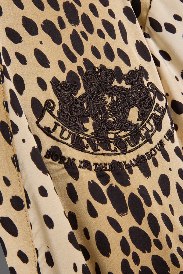 CHEETAH SATIN ROBE