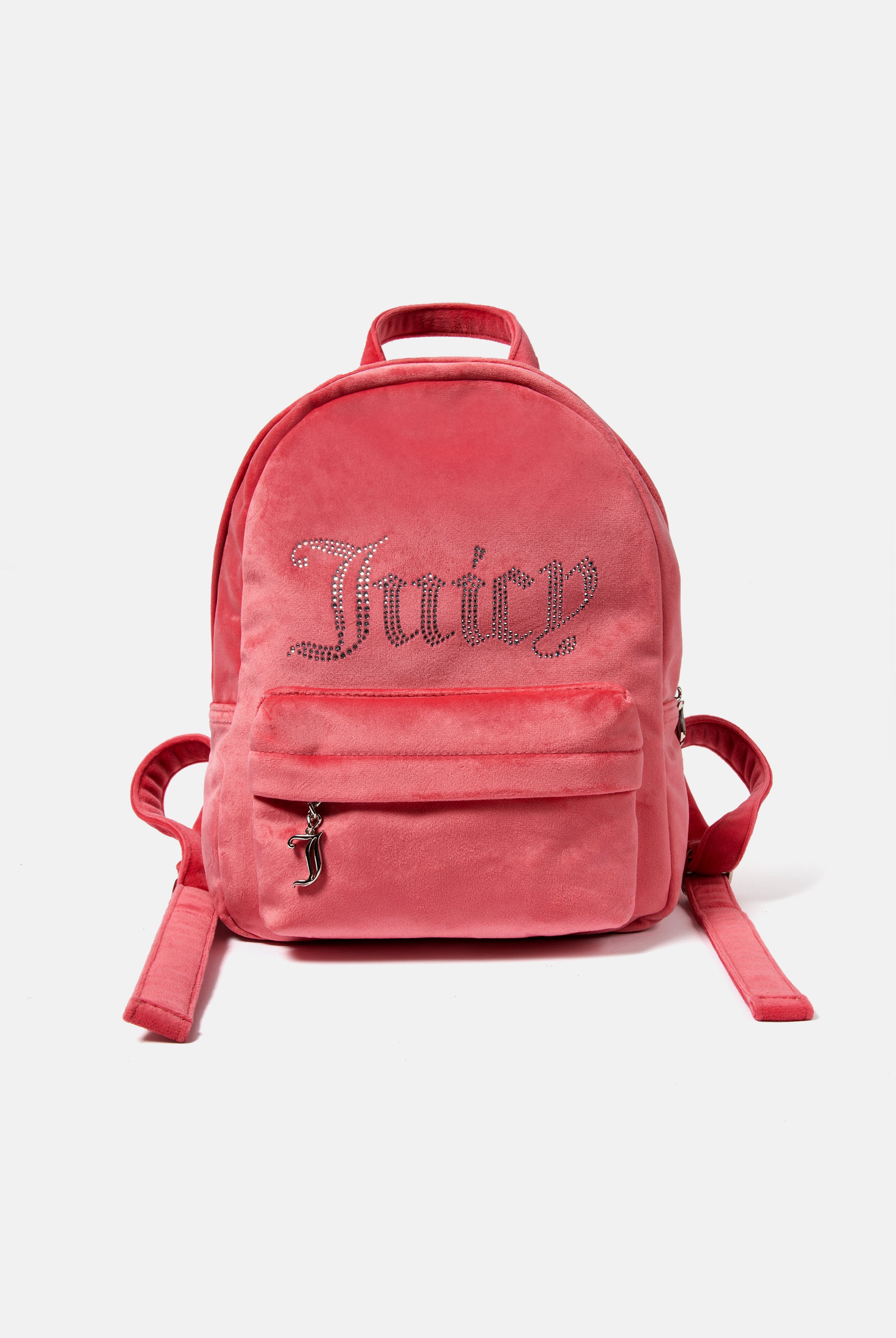 HOT PINK VELOUR DIAMANTE BACKPACK Juicy Couture UK