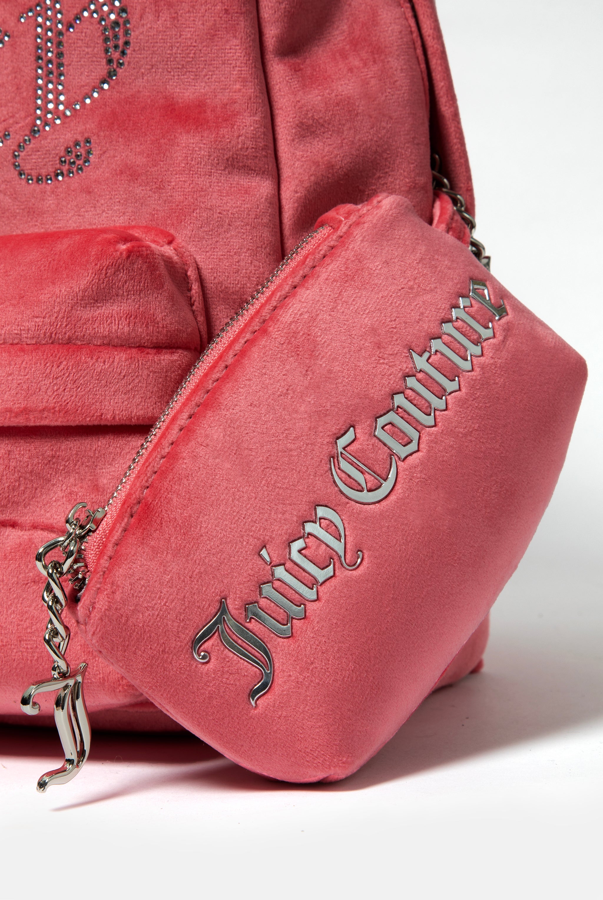 Pink and black juicy couture backpack hotsell