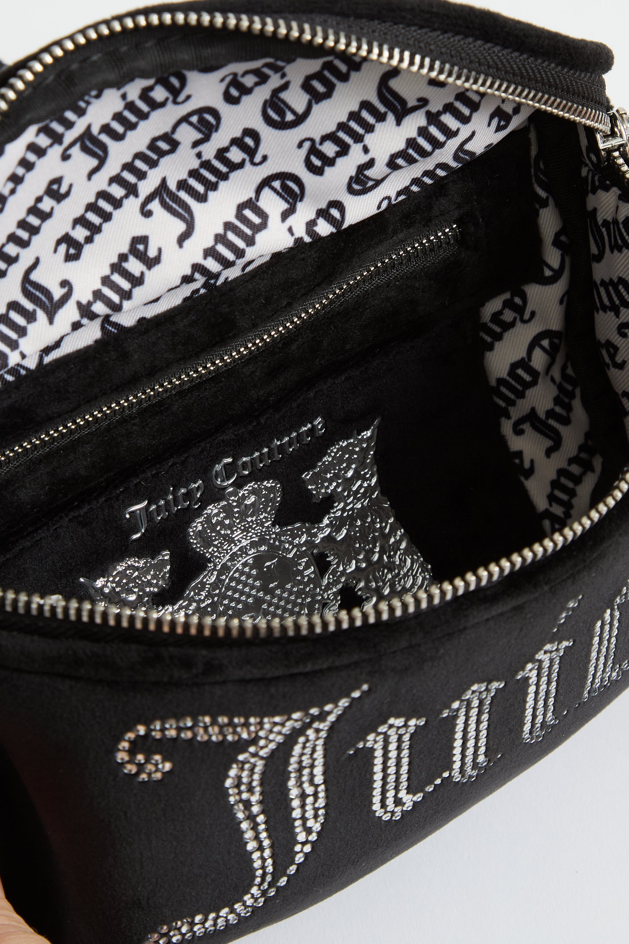 【JUICY COUTURE】Kimberly ロゴ ベロア ベルト ウエスト バッグ BLACK VELOUR DIAMANTE WAIST BAG – Juicy Couture UK